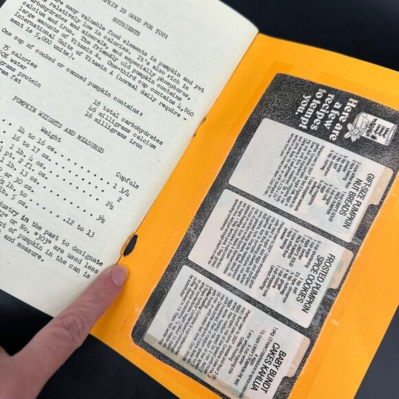 Vintage Cookbook 1970s Circleville Ohio Pumpkin Recipes Book Autumn Kitsch Paper - Picture 9 of 10